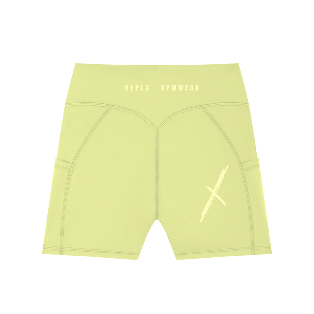 REPLX High-Waisted Pocket Shorts (Yellow)