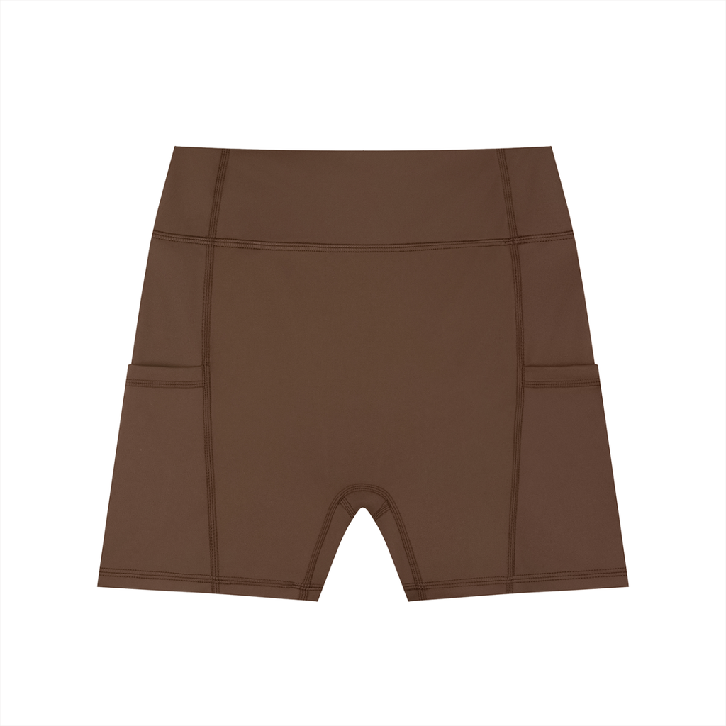 REPLX High-Waisted Pocket Shorts (Brown)