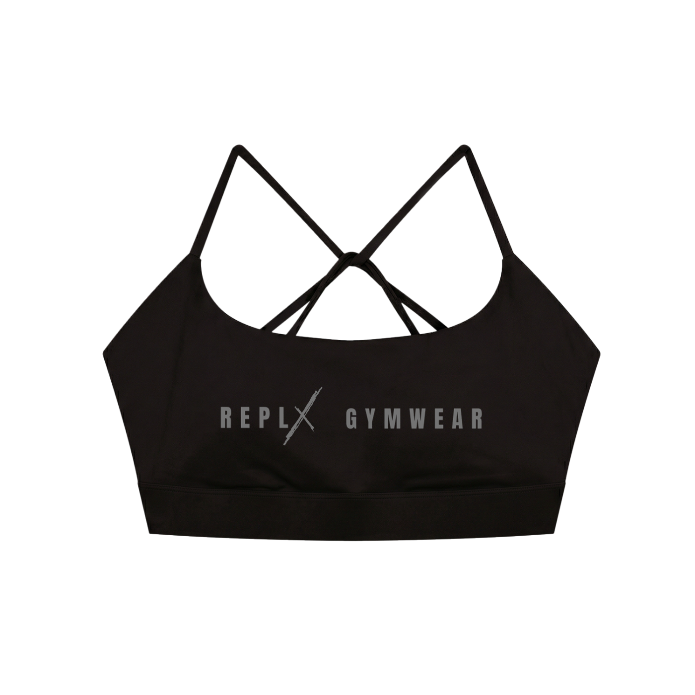 REPLX Strappy Criss-cross Sports Bra (Black)