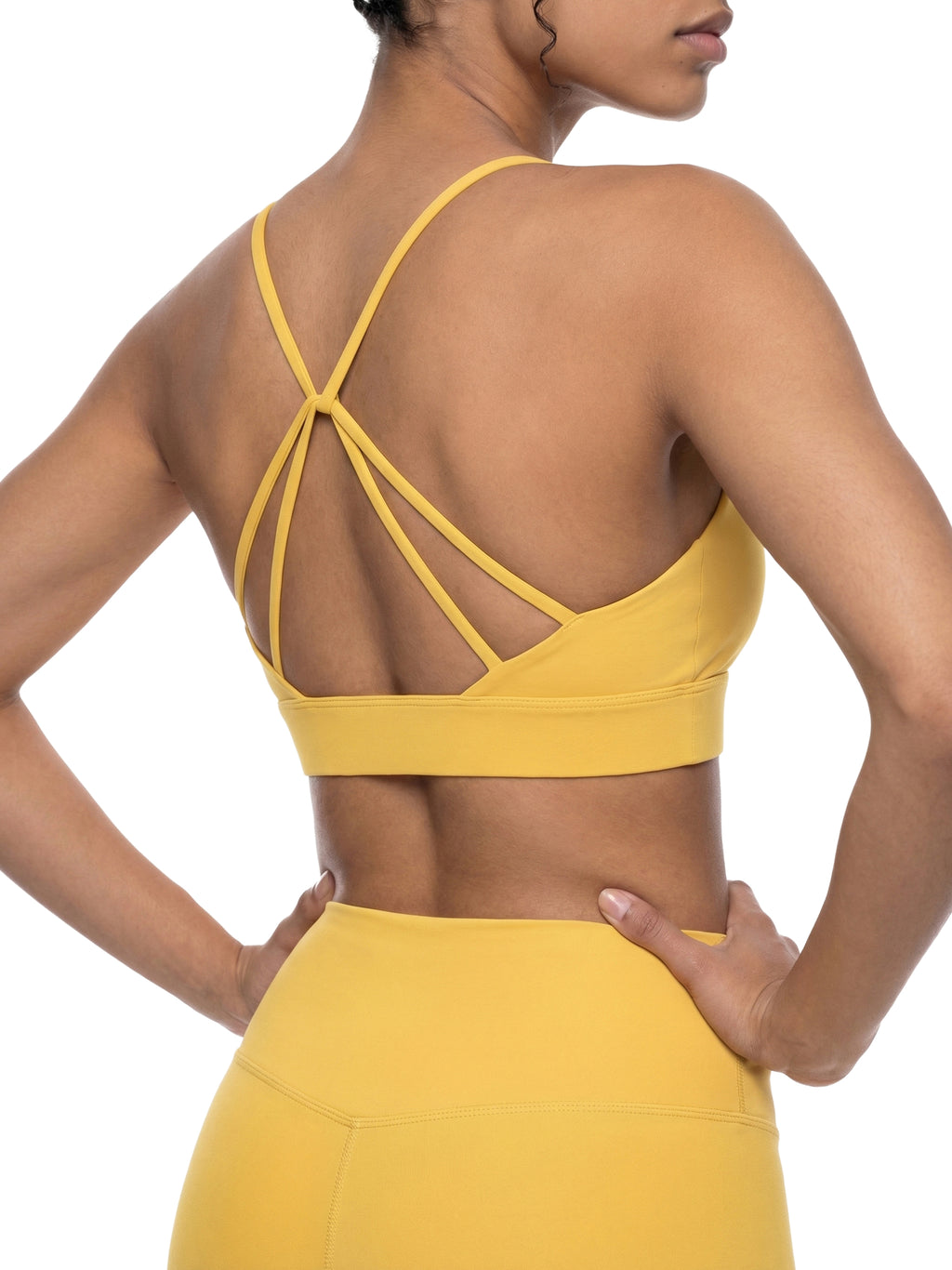 REPLX Strappy Criss-cross Sports Bra (Yellow)